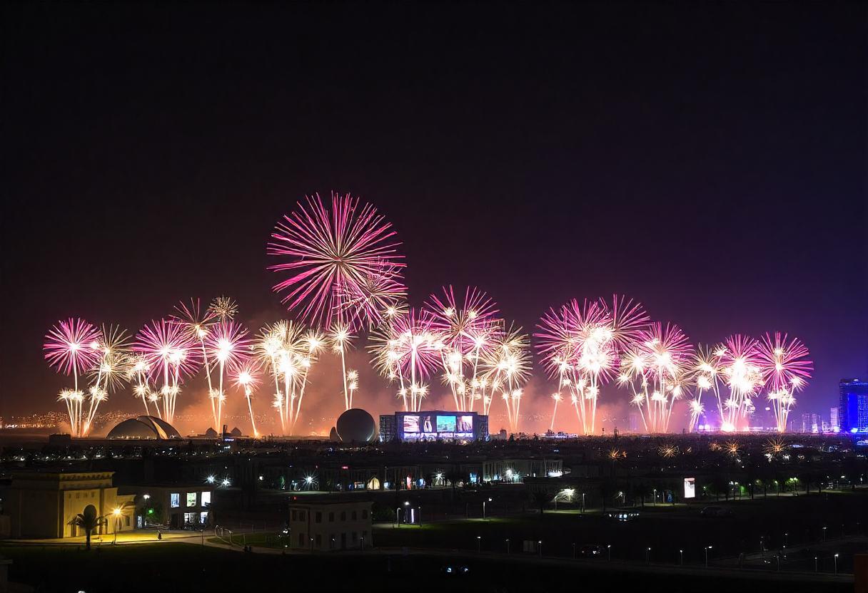 Spectacular Fireworks Display in Al Khobar for National Day